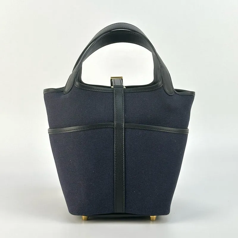 PICOTIN 18 CARGO BLEU MARINE WITH GOLD HARDWARE (GHW) - 3