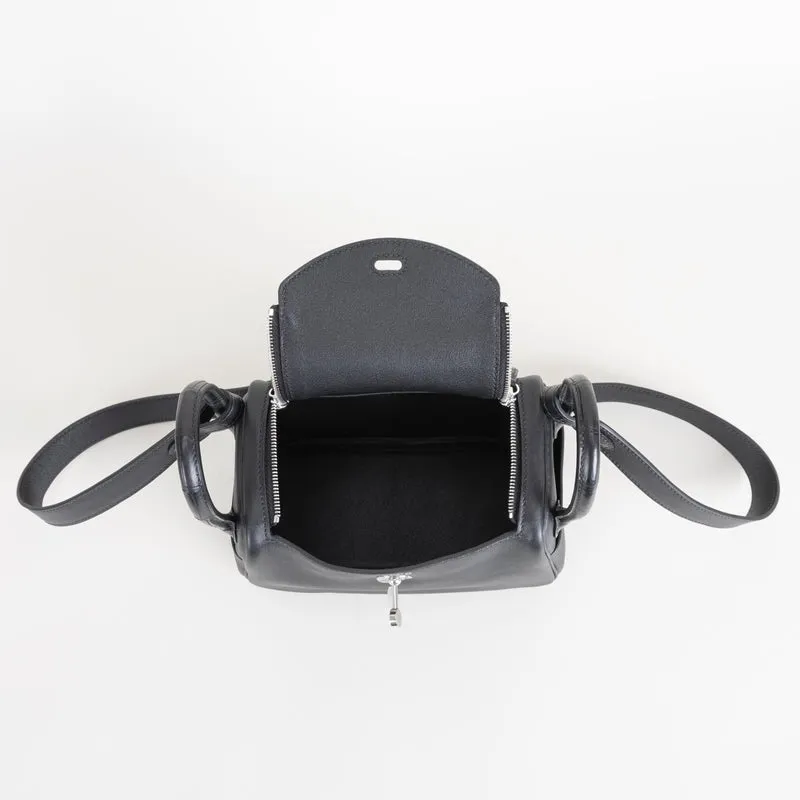 MINI LINDY 20 TOUCH SWIFT LEATHER & MISSISSIPPIENSIS ALLIGATOR (MATTE) NOIR (BLACK) WITH PALLADIUM HARDWARE (PHW) - 4