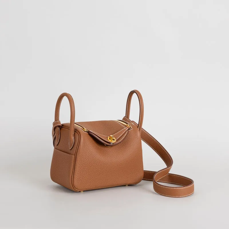 MINI LINDY 20 CLEMENCE LEATHER GOLD WITH GOLD HARDWARE (GHW) - 2