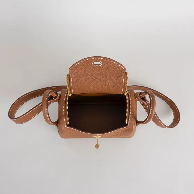 MINI LINDY 20 CLEMENCE LEATHER GOLD WITH GOLD HARDWARE (GHW) - 3