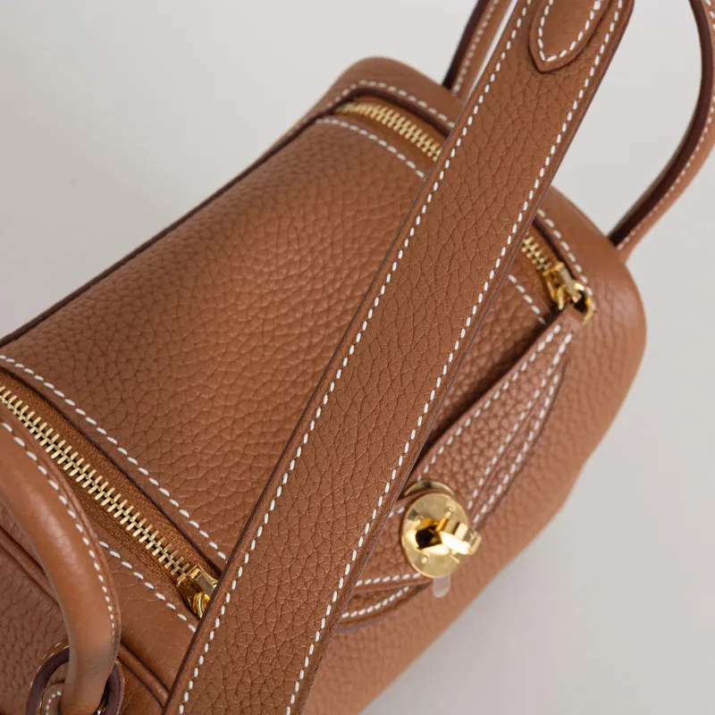 MINI LINDY 20 CLEMENCE LEATHER GOLD WITH GOLD HARDWARE (GHW) - 4