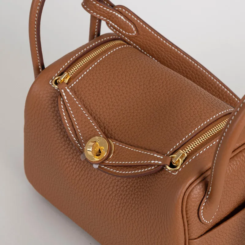 MINI LINDY 20 CLEMENCE LEATHER GOLD WITH GOLD HARDWARE (GHW) - 5