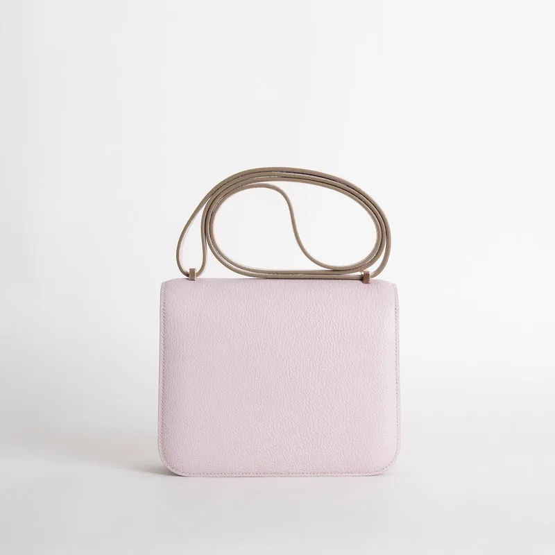 CONSTANCE 18 (MINI) CHEVRE LEATHER MAUVE PALE WITH ROSE GOLD HARDWARE (RGHW) - 3