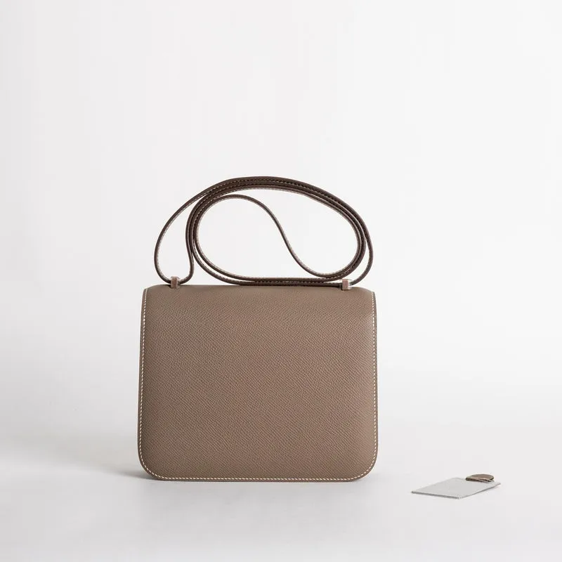 CONSTANCE 18 (MINI) EPSOM LEATHER ETOUPE WITH ROSE GOLD HARDWARE (RGHW) - 3