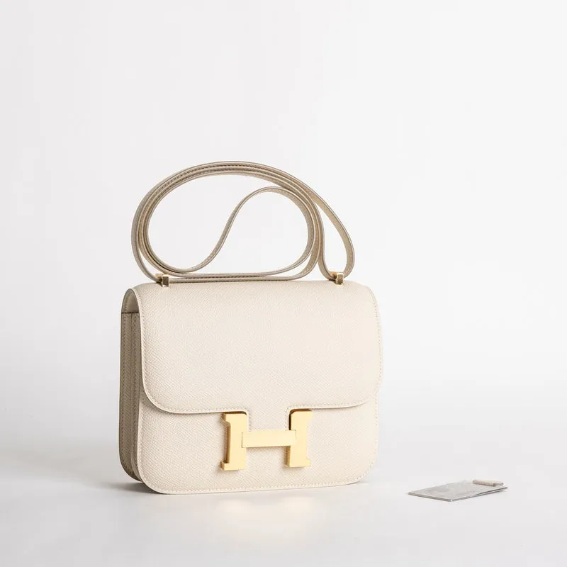 CONSTANCE 18 (MINI) EPSOM LEATHER CRAIE WITH GOLD HARDWARE (GHW) - 2