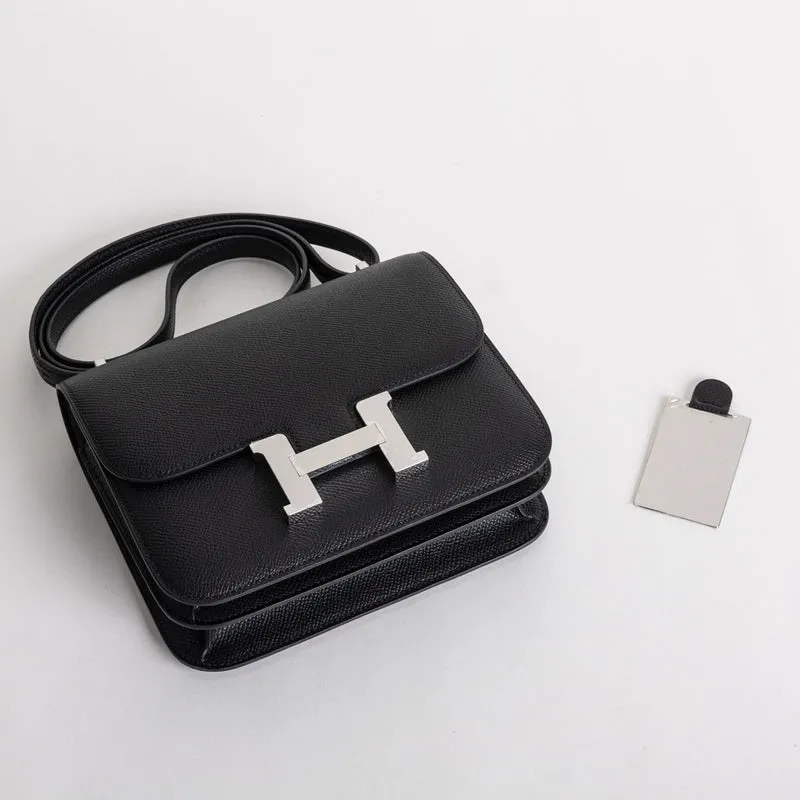 CONSTANCE 18 (MINI) EPSOM LEATHER NOIR (BLACK) WITH PALLADIUM HARDWARE (PHW) - 5