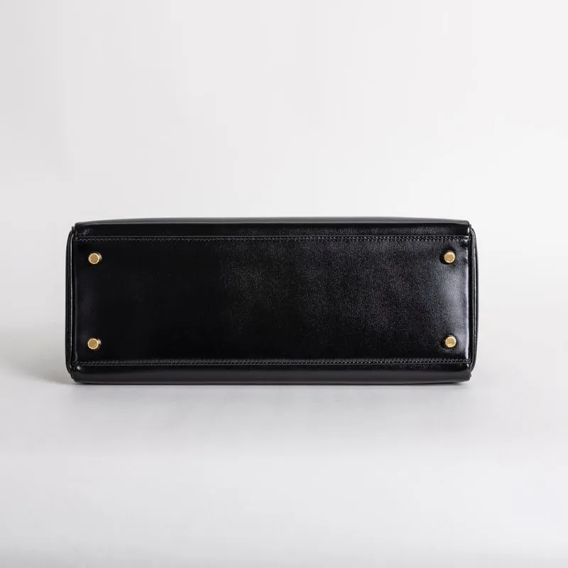 KELLY 32 BLACK BOX CALF LEATHER WITH GOLD HARDWARE (GHW) - 7