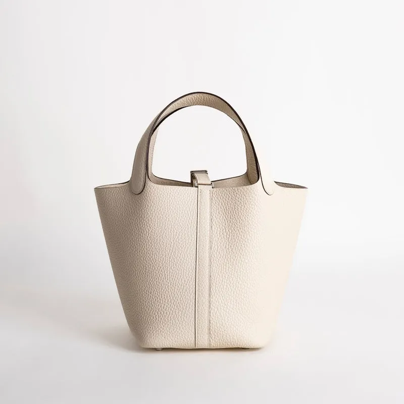 PICOTIN 18 LOCK CLEMENCE LEATHER NATA WITH PALLADIUM HARDWARE (PHW) - 3