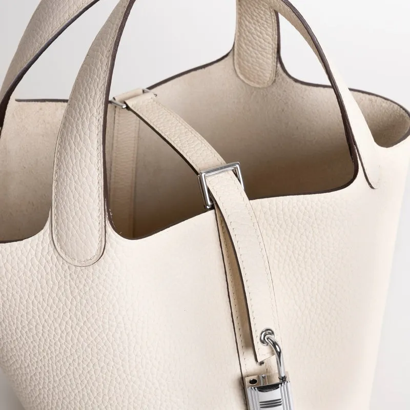 PICOTIN 18 LOCK CLEMENCE LEATHER NATA WITH PALLADIUM HARDWARE (PHW) - 4