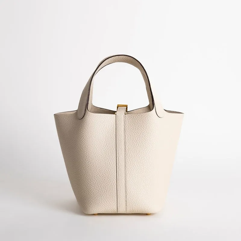 PICOTIN 18 LOCK CLEMENCE LEATHER NATA WITH GOLD HARDWARE (GHW) - 2