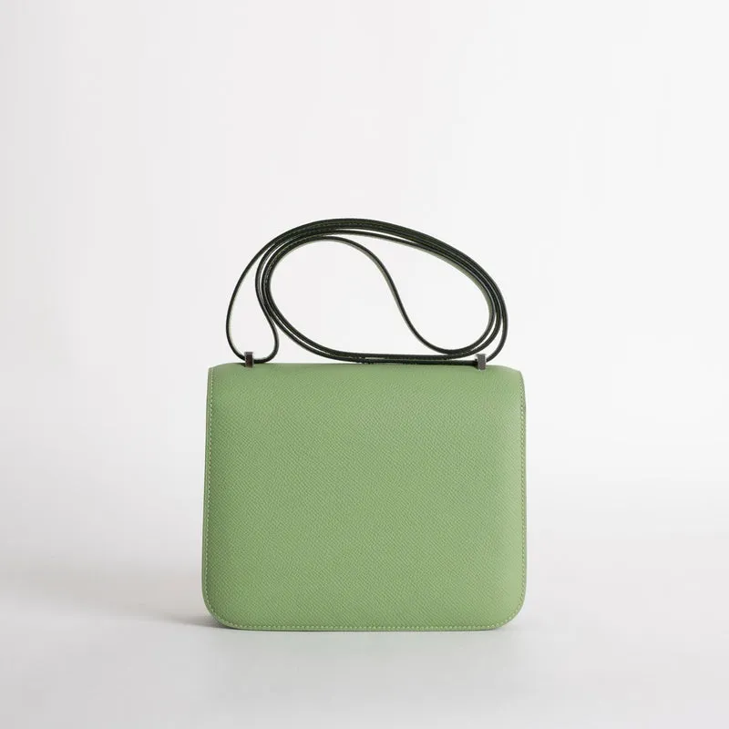 CONSTANCE 18 (MINI) EPSOM LEATHER VERT CRIQUET WITH MARQUETTE HARDWARE (MHW) - 3