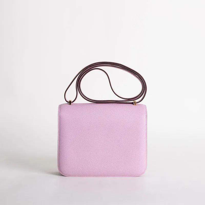 CONSTANCE 18 (MINI) EPSOM LEATHER MAUVE SYLVESTRE WITH GOLD HARDWARE (GHW) - 3