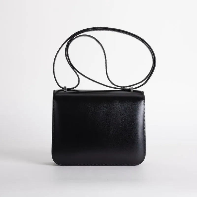 CONSTANCE 18 (MINI) BLACK BOX CALF LEATHER WITH PALLADIUM HARDWARE (PHW) - 2