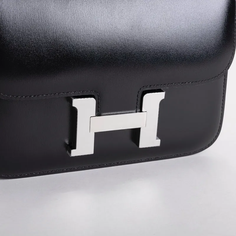 CONSTANCE 18 (MINI) BLACK BOX CALF LEATHER WITH PALLADIUM HARDWARE (PHW) - 3