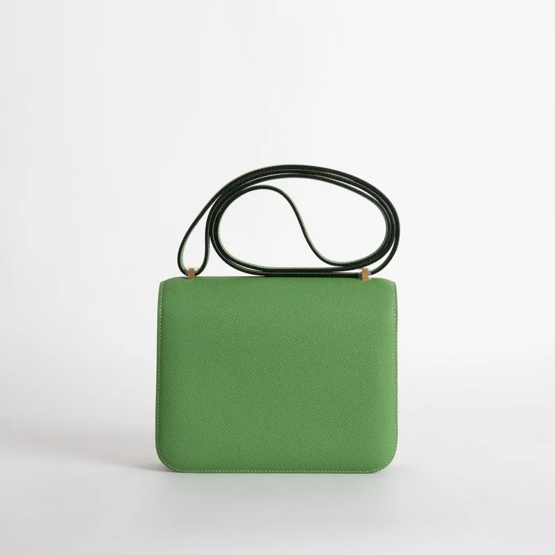 CONSTANCE 18 (MINI) EPSOM LEATHER VERT YUCCA WITH GOLD HARDWARE (GHW) - 3