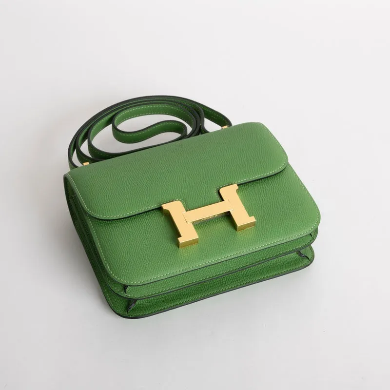 CONSTANCE 18 (MINI) EPSOM LEATHER VERT YUCCA WITH GOLD HARDWARE (GHW) - 4
