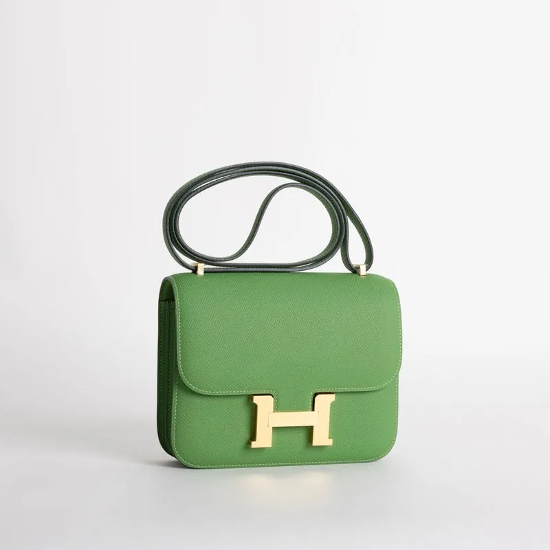 CONSTANCE 18 (MINI) EPSOM LEATHER VERT YUCCA WITH GOLD HARDWARE (GHW) - 2