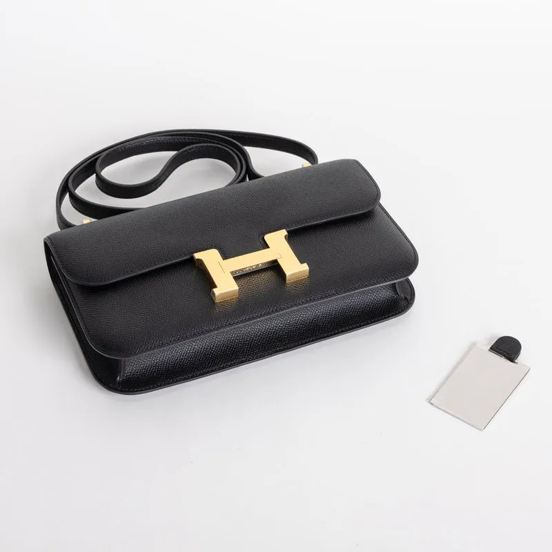 CONSTANCE 24 ELAN EPSOM LEATHER NOIR (BLACK) WITH GOLD HARDWARE (GHW) - 4