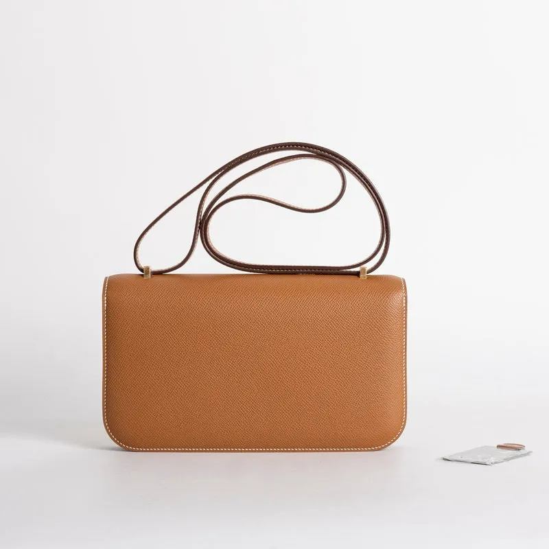 CONSTANCE 24 ELAN EPSOM LEATHER GOLD WITH GOLD HARDWARE (GHW) - 3