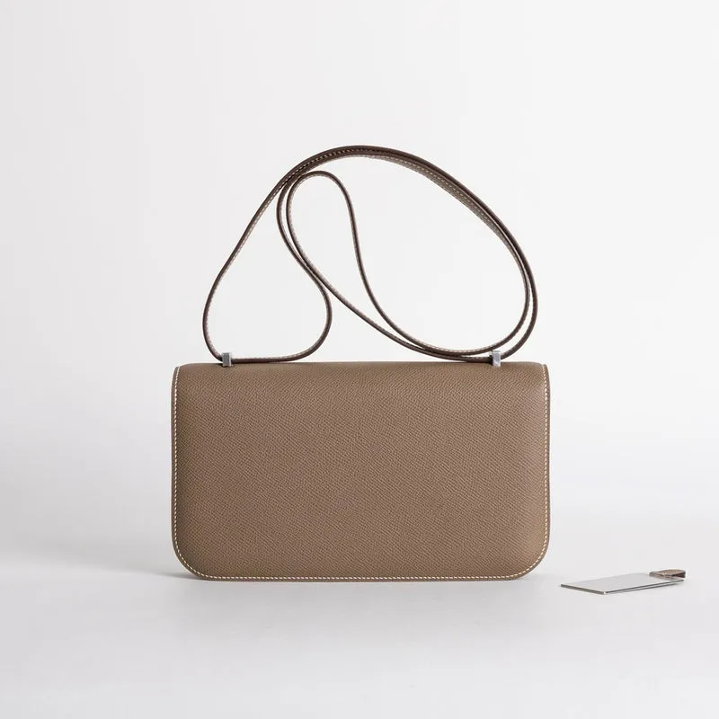 CONSTANCE 24 ELAN EPSOM LEATHER ETOUPE WITH PALLADIUM HARDWARE (PHW) - 3