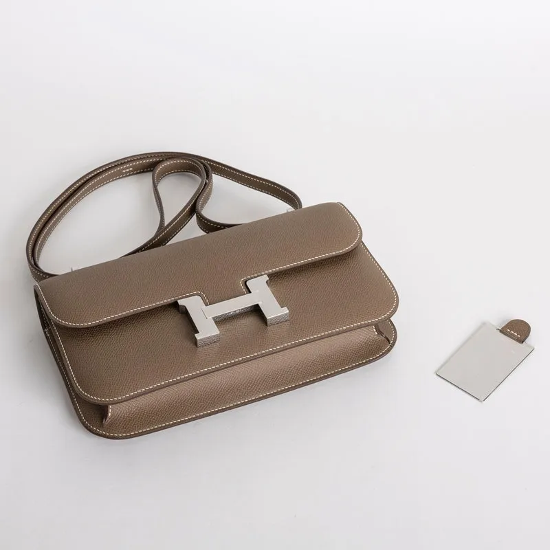 CONSTANCE 24 ELAN EPSOM LEATHER ETOUPE WITH PALLADIUM HARDWARE (PHW) - 4
