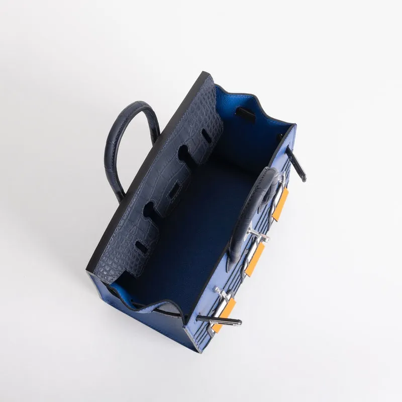 BIRKIN 20 FAUBOURG "NIGHT" BLUE MARINE WITH PALLADIUM HARDWARE (PHW) - 3