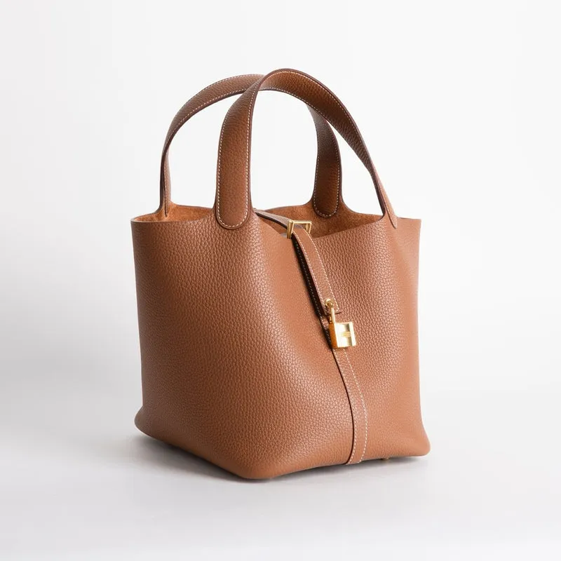 PICOTIN 22 LOCK CLEMENCE LEATHER GOLD WITH GOLD HARDWARE (GHW) - 3