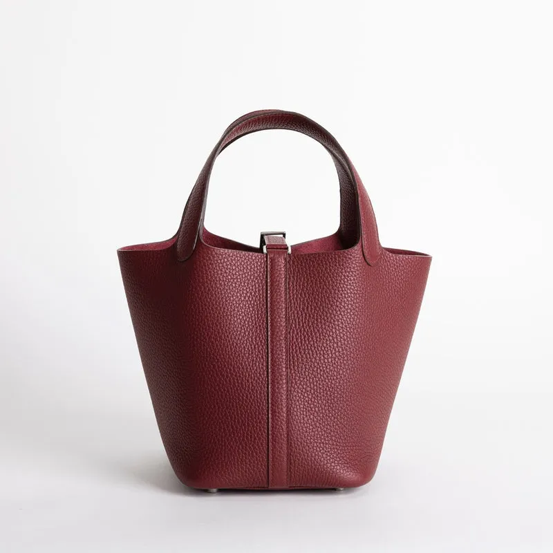 PICOTIN 18 LOCK CLEMENCE LEATHER ROUGE H WITH PALLADIUM HARDWARE (PHW) - 3