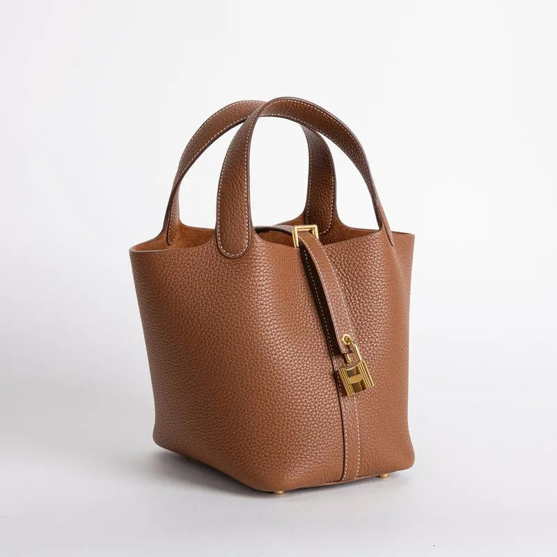 PICOTIN 18 LOCK CLEMENCE LEATHER GOLD WITH GOLD HARDWARE (GHW) - 2