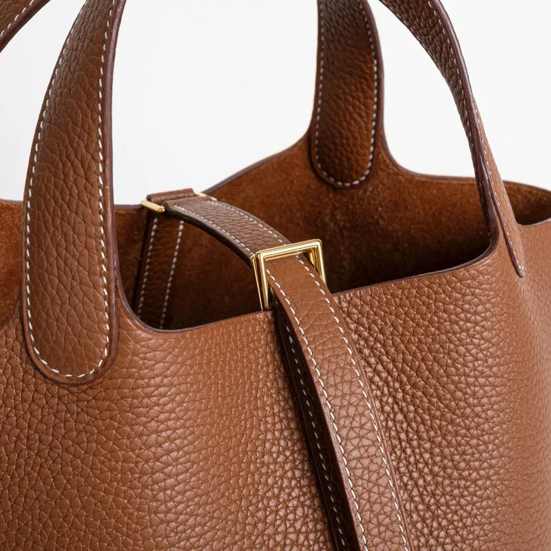 PICOTIN 18 LOCK CLEMENCE LEATHER GOLD WITH GOLD HARDWARE (GHW) - 5