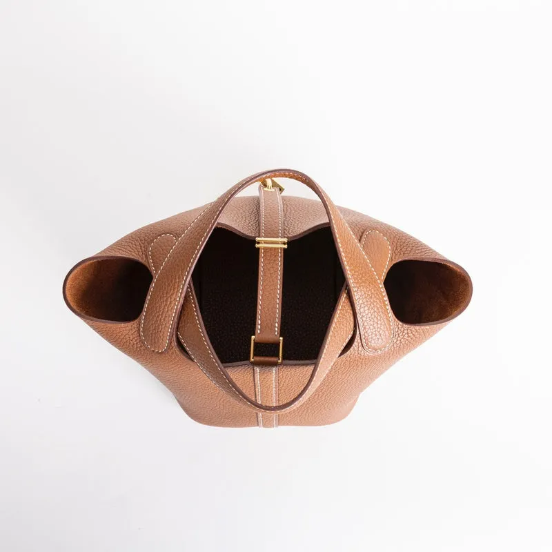 PICOTIN 18 LOCK CLEMENCE LEATHER GOLD WITH GOLD HARDWARE (GHW) - 4
