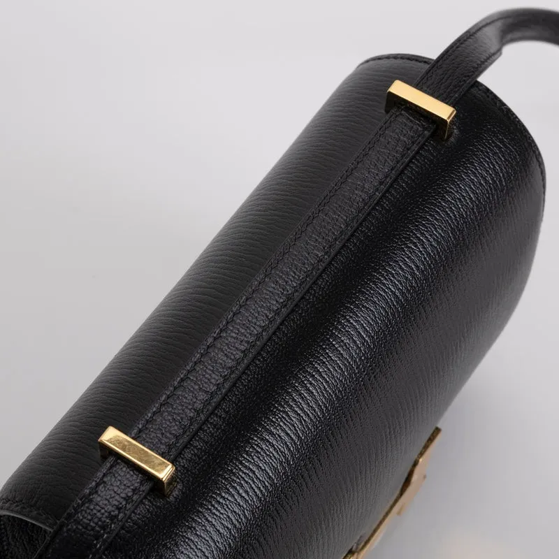 CONSTANCE 18 (MINI) CHEVRE LEATHER NOIR (BLACK) WITH GOLD HARDWARE (GHW) - 5