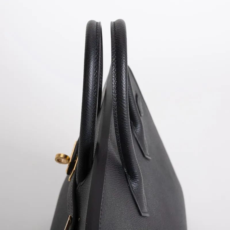 BIRKIN 25 EPSOM LEATHER (SELLIER SHAPE) NOIR (BLACK) WITH GOLD HARDWARE (GHW) - 5