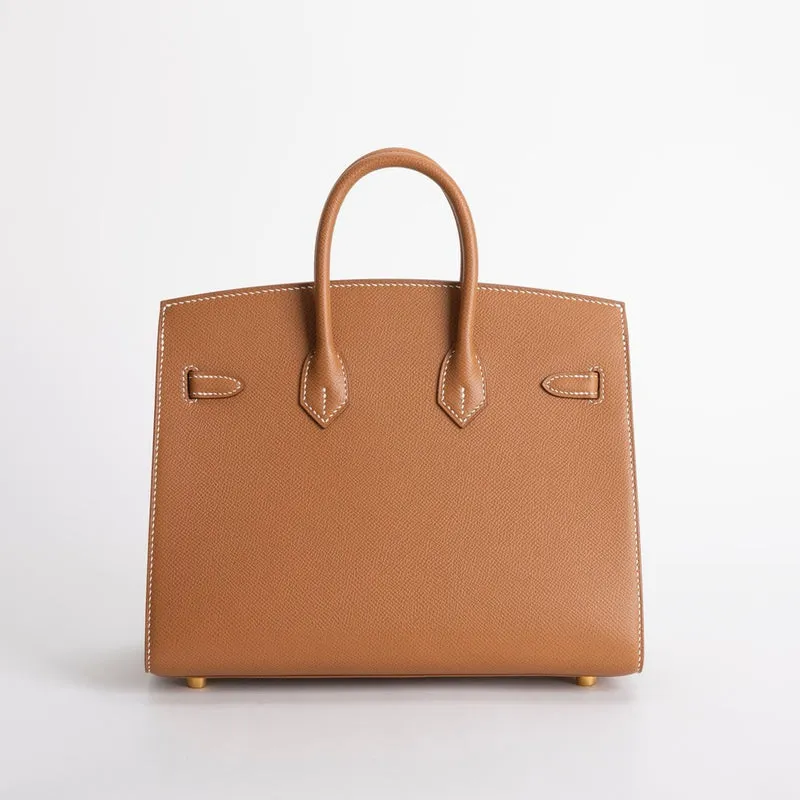BIRKIN 25 EPSOM LEATHER (SELLIER SHAPE) GOLD WITH GOLD HARDWARE (GHW) - 2