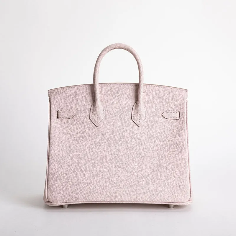 BIRKIN 25 EPSOM LEATHER MAUVE PALE WITH PALLADIUM HARDWARE (PHW) - 2