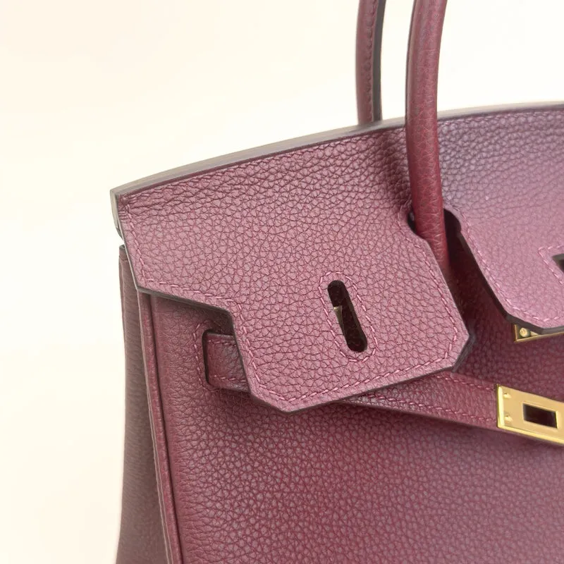 BIRKIN 25 TOGO LEATHER ROUGE H WITH GOLD HARDWARE (GHW) - 3