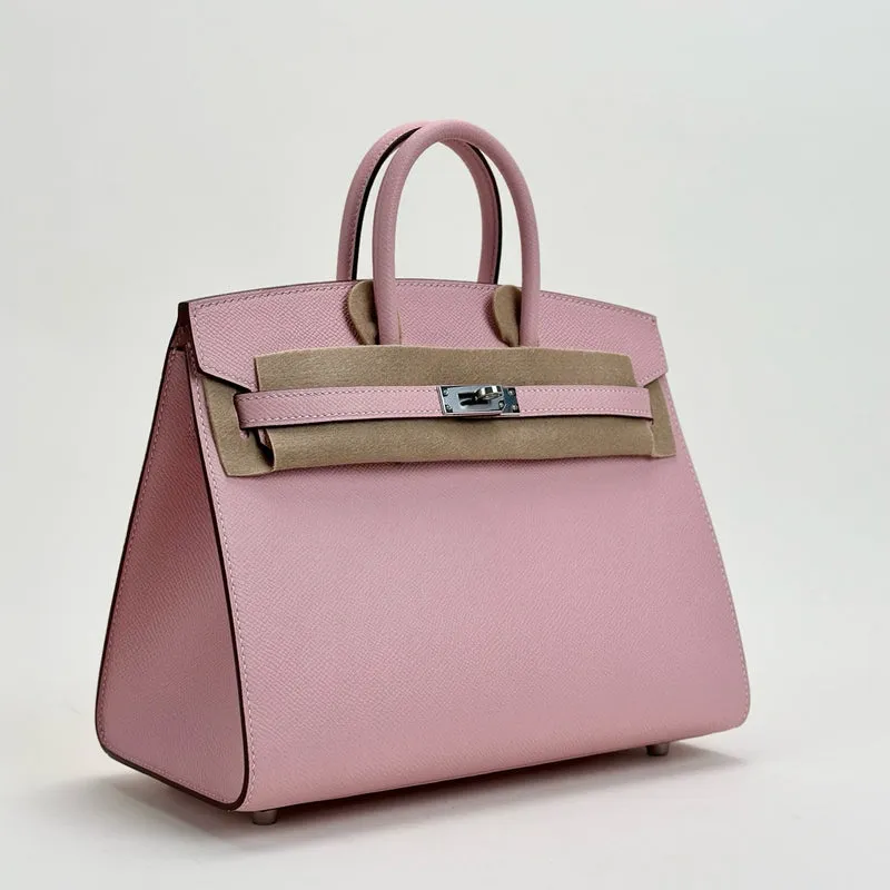 BIRKIN 25 EPSOM LEATHER (SELLIER SHAPE) ROSE SAKURA WITH PALLADIUM HARDWARE (PHW) - 2