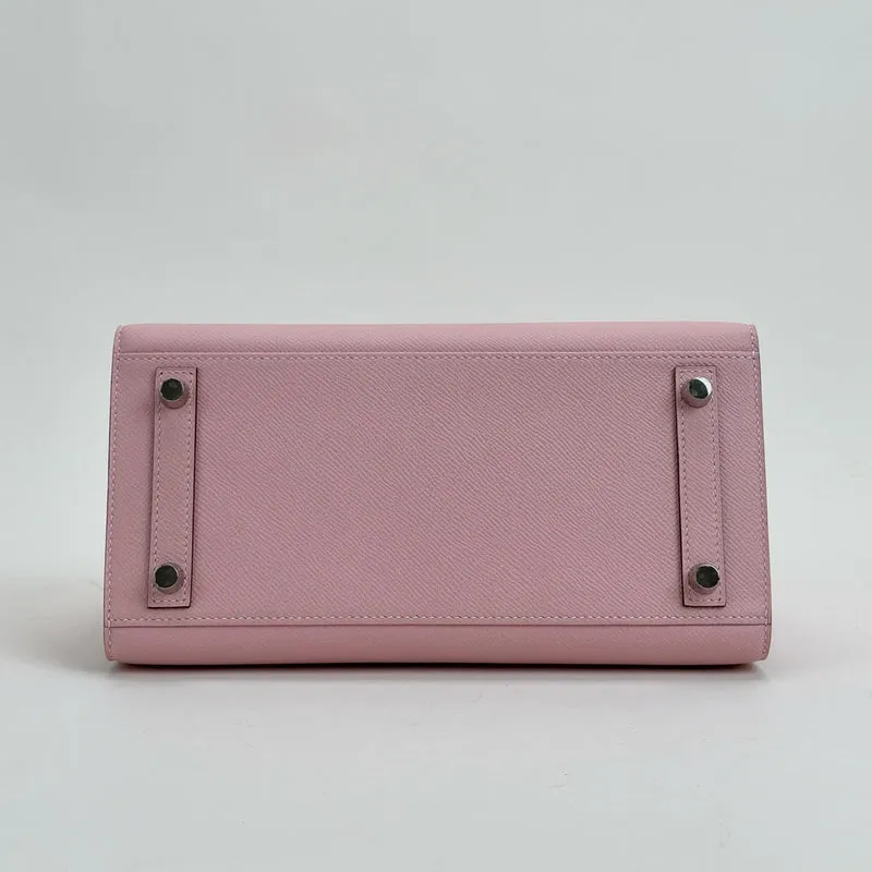 BIRKIN 25 EPSOM LEATHER (SELLIER SHAPE) ROSE SAKURA WITH PALLADIUM HARDWARE (PHW) - 5