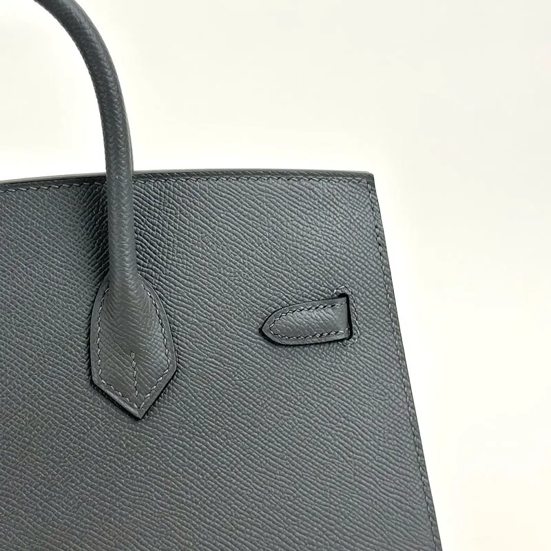 BIRKIN 25 EPSOM LEATHER (SELLIER SHAPE) GRIS MEYER WITH GOLD HARDWARE (GHW) - 4