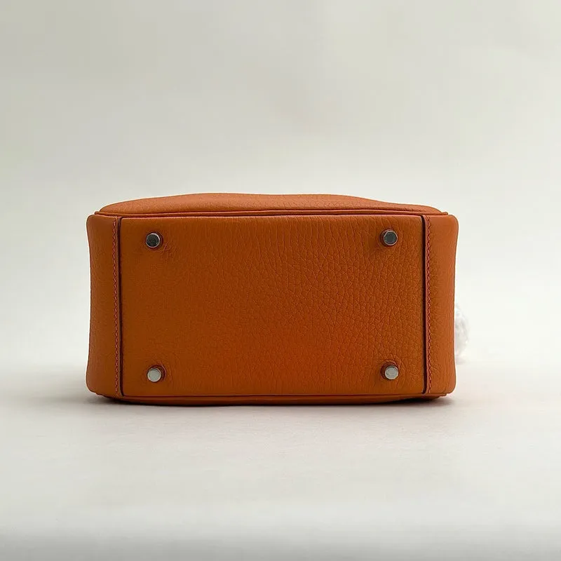 MINI LINDY 20 CLEMENCE LEATHER ORANGE WITH PALLADIUM HARDWARE (PHW) - 5