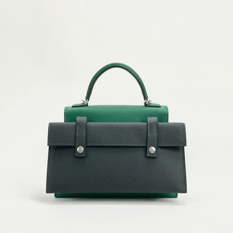 KELLY PICTO DOLL EPSOM LEATHER VERT VERTIGO WITH PALLADIUM HARDWARE (PHW) - 3