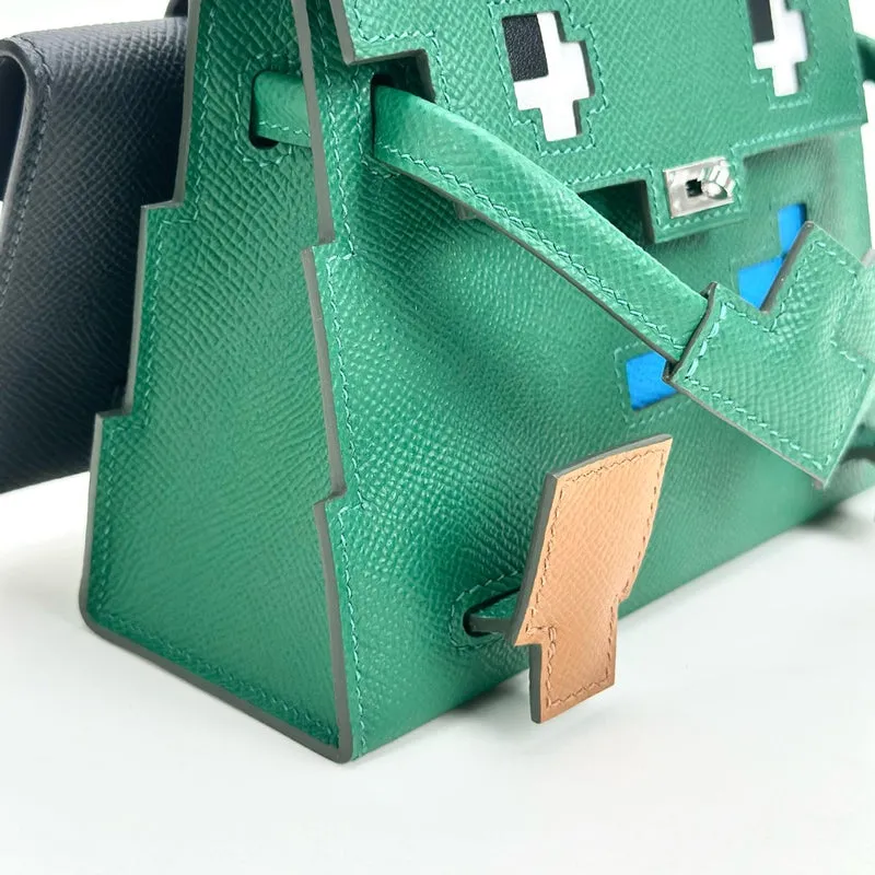 KELLY PICTO DOLL EPSOM LEATHER VERT VERTIGO WITH PALLADIUM HARDWARE (PHW) - 4