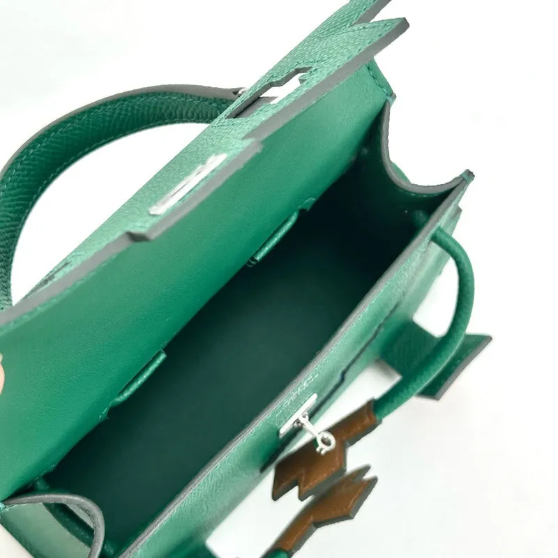KELLY PICTO DOLL EPSOM LEATHER VERT VERTIGO WITH PALLADIUM HARDWARE (PHW) - 6