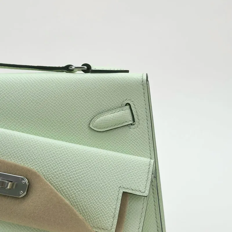 KELLY DESORDRE EPSOM LEATHER VERT FIZZ WITH PALLADIUM HARDWARE (PHW) - 3