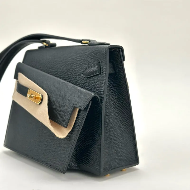 KELLY DESORDRE EPSOM LEATHER NOIR (BLACK) WITH GOLD HARDWARE (GHW) - 3