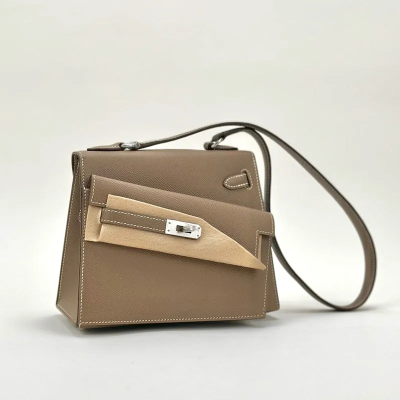 KELLY DESORDRE EPSOM LEATHER ETOUPE WITH PALLADIUM HARDWARE (PHW) - 2