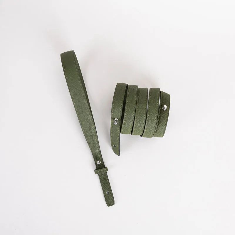 KELLY DEPECHES 25 TOGO LEATHER VERT OLIVE WITH PALLADIUM HARDWARE (PHW) - 6