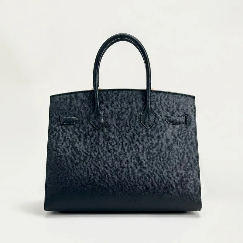 BIRKIN 30 EPSOM LEATHER (SELLIER SHAPE) NOIR (BLACK) WITH PALLADIUM HARDWARE (PHW) - 2
