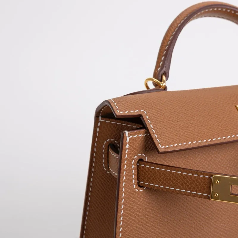 MINI KELLY II (20) EPSOM LEATHER GOLD WITH GOLD HARDWARE (GHW) - 4