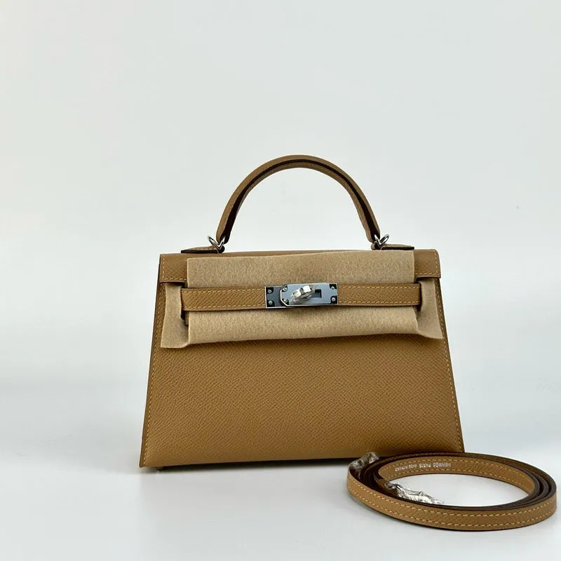 MINI KELLY II (20) EPSOM LEATHER CHAI WITH PALLADIUM HARDWARE (PHW) - 2